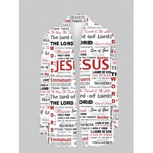 Jesus Print Open Front Cardigan, Casual Long Sleeve Cardigan For Spring & Fall, Women's Clothing