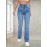 High Stretch Washed Straight Jeans, Slant Pockets High Waist Denim Pants, Women's Denim Jeans & Clothing